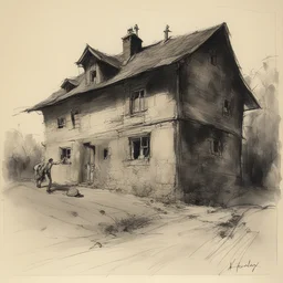 a house by Heinrich Kley