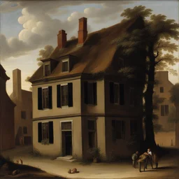 a house by Hendrick Cornelisz Vroom