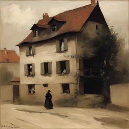 a house by Hendrik Weissenbruch
