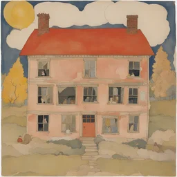 a house by Henry Darger