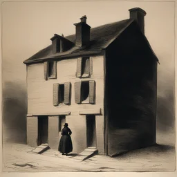 a house by Honoré Daumier