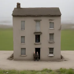 a house by Isaac Cordal