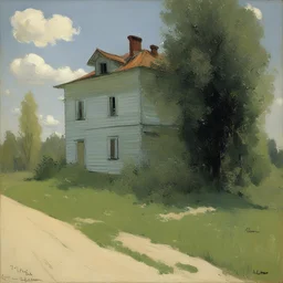 a house by Isaac Levitan