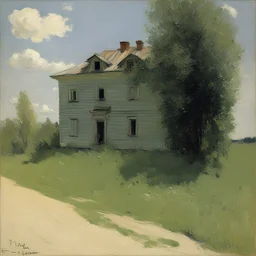 a house by Issac Levitan