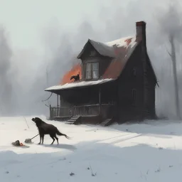 a house by Jakub Rozalski