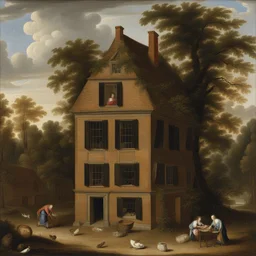 a house by Jan van Kessel the Elder