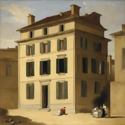 a house by Jean Auguste Dominique Ingres