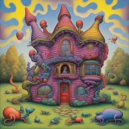a house by Jim Woodring