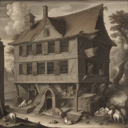 a house by Joachim Wtewael