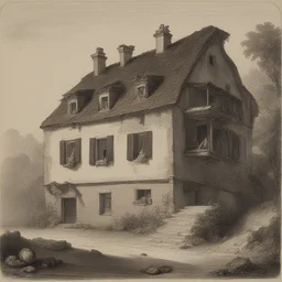 a house by Johann Elias Ridinger