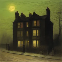 a house by John Atkinson Grimshaw