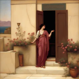 a house by John William Godward