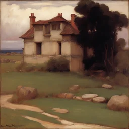 a house by John William Waterhouse