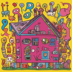 a house by Jon Burgerman