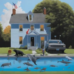 a house by Josh Keyes