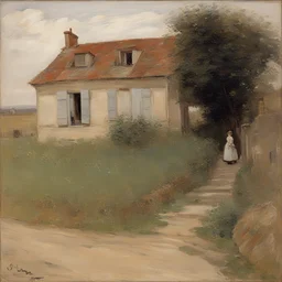 a house by Jules Bastien-Lepage
