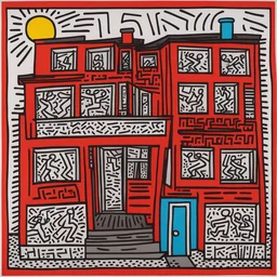 a house by Keith Haring