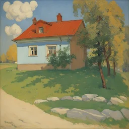a house by Konstantin Yuon