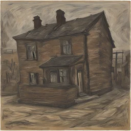 a house by Leon Kossoff