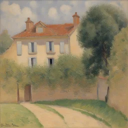 a house by Lucien Pissarro