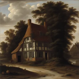 a house by Meindert Hobbema