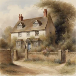 a house by Myles Birket Foster