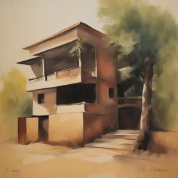 a house by Narayan Shridhar Bendre