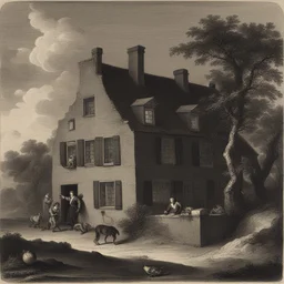 a house by Nicolaes Maes