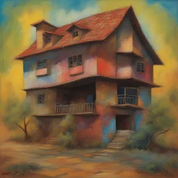 a house by Pablo Amaringo