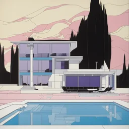 a house by Patrick Nagel