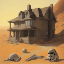 a house by Ralph McQuarrie