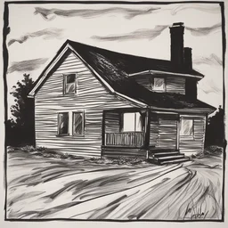 a house by Raymond Pettibon