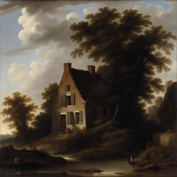 a house by Salomon van Ruysdael