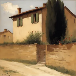 a house by Silvestro Lega