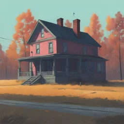 a house by Simon Stalenhag