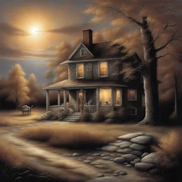 a house by Terry Redlin