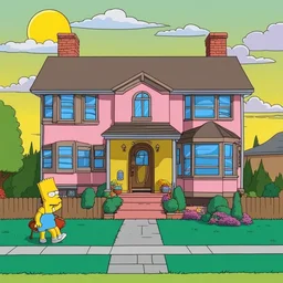 a house by The Simpsons