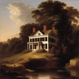 a house by Thomas Cole