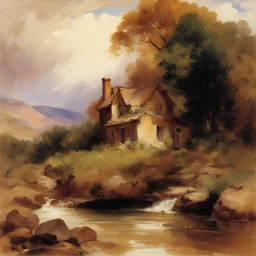 a house by Thomas Moran