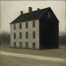 a house by Vilhelm Hammershoi