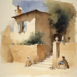 a house by William Russell Flint