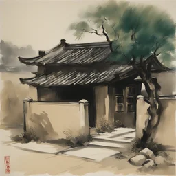 a house by Xu Beihong