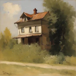 a house by Yuri Ivanovich Pimenov