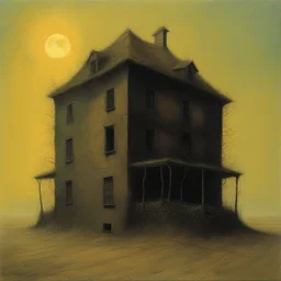 a house by Zdzisław Beksiński