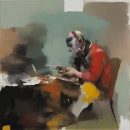 a character by Adrian Ghenie