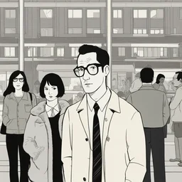 a character by Adrian Tomine