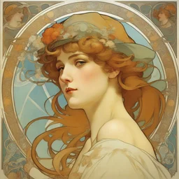 a character by Alphonse Mucha