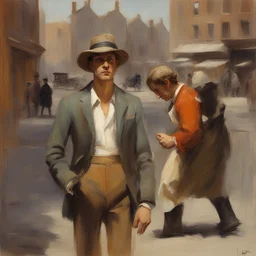 a character by Arthur Streeton