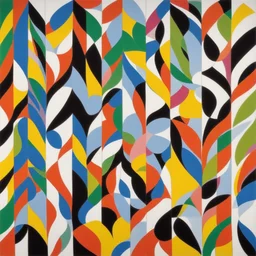 a character by Bridget Riley