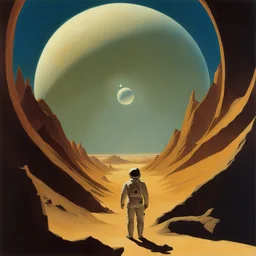 a character by Chesley Bonestell